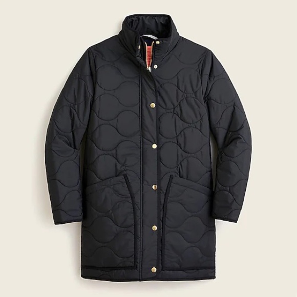 Jcrew quilted cocoon coat